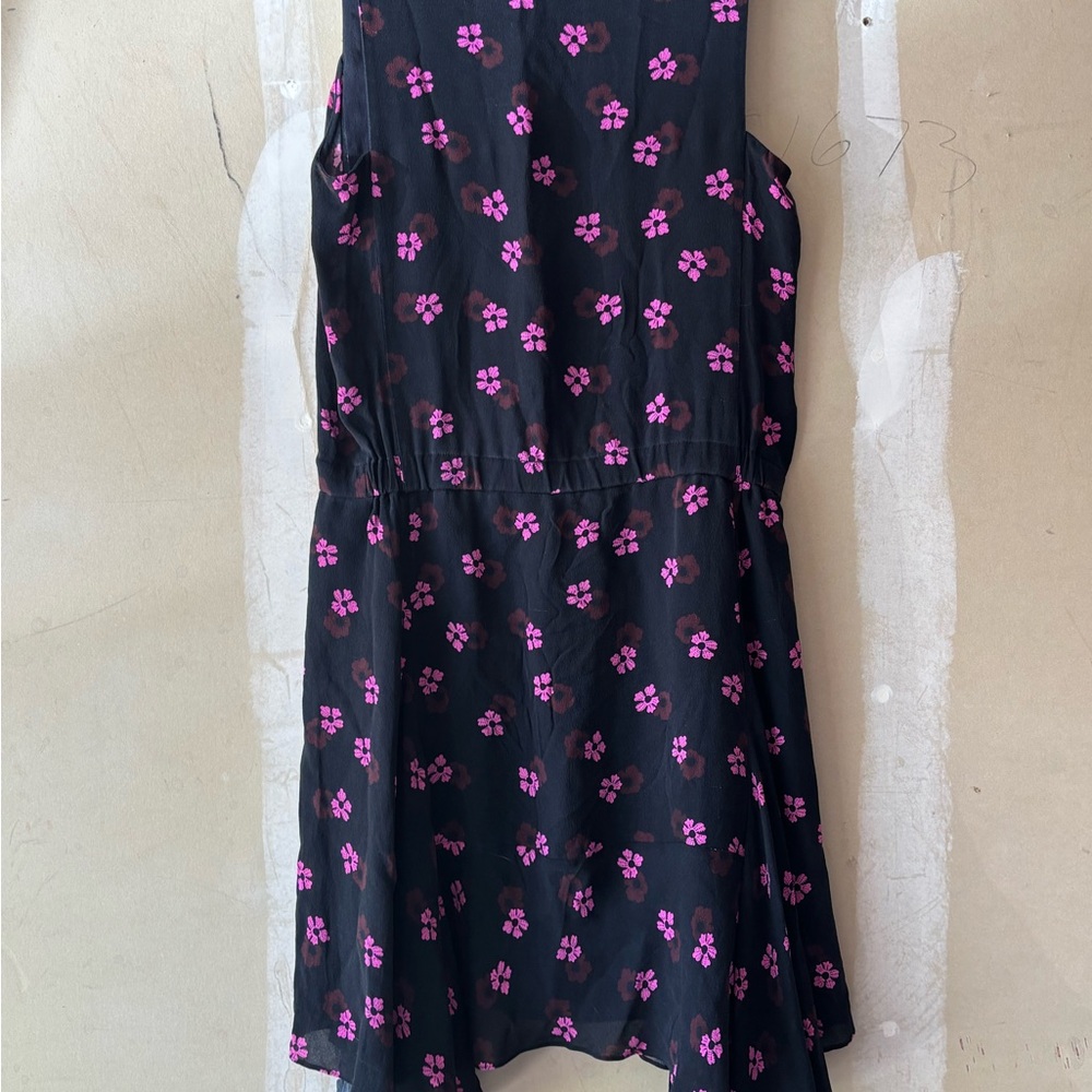 A.L.C. Black and Pink Floral Mini Dress